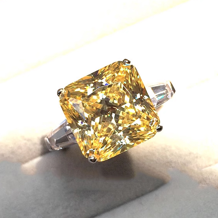 Dazzling and Radiant Simple Yellow Gemstone Ring