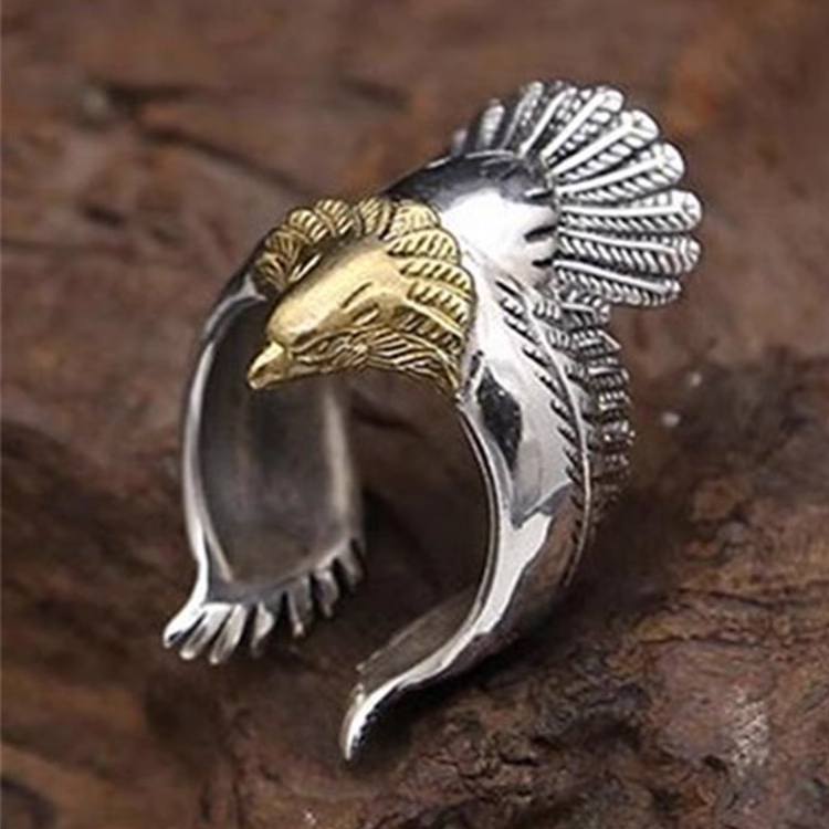 925 Silver Open-Wing Eagle Ring