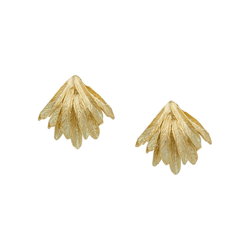 Gentle and exclusive, super beautiful temperament, niche original design earrings with high-end feel, earrings with striking surface texture, ear clips