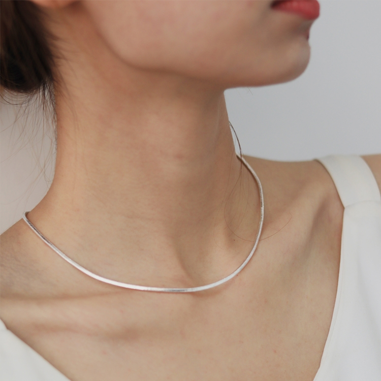 Light luxury, fashionable, personalized, three-dimensional snake bone chain necklace, simple ins stacking, bare chain, collarbone, sweater chain