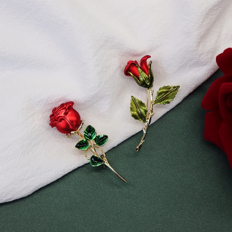 The Little Prince's Red Rose Brooch Chest Flower