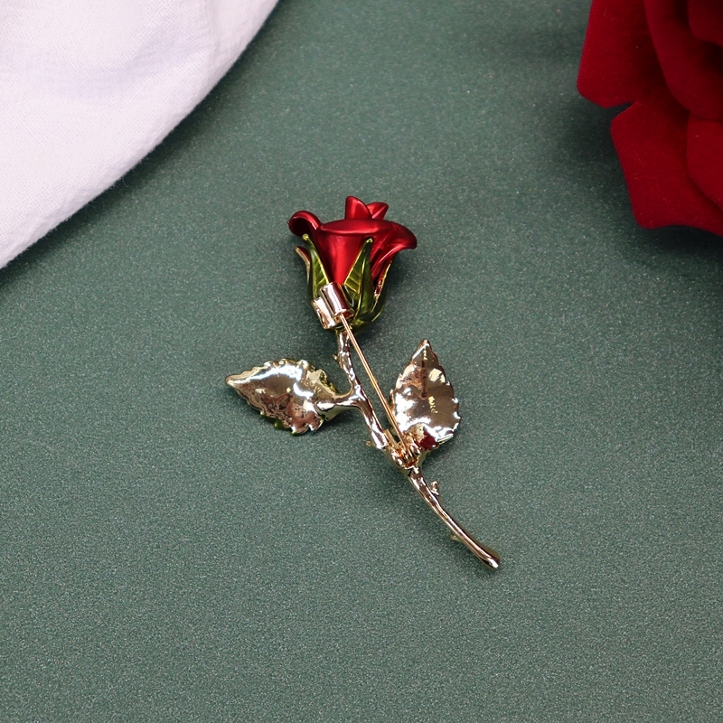 The Little Prince's Red Rose Brooch Chest Flower