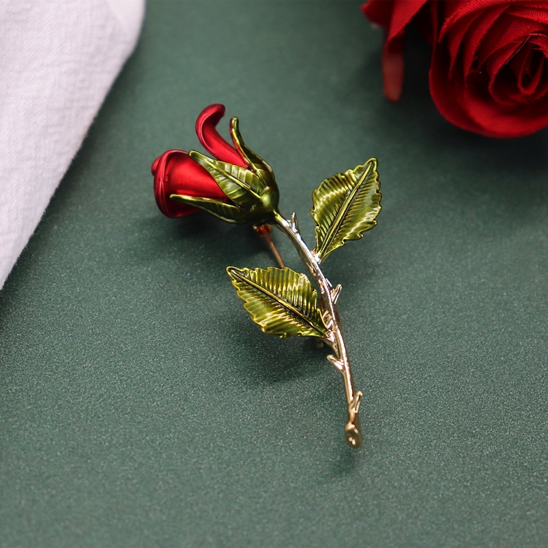 The Little Prince's Red Rose Brooch Chest Flower