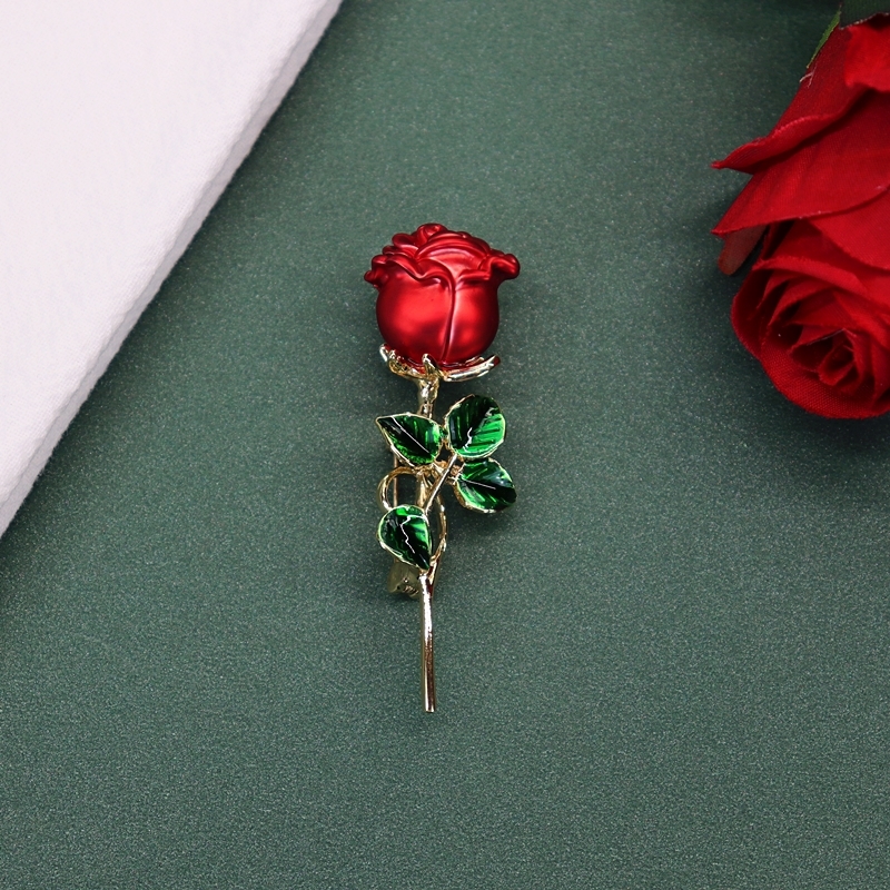 The Little Prince's Red Rose Brooch Chest Flower