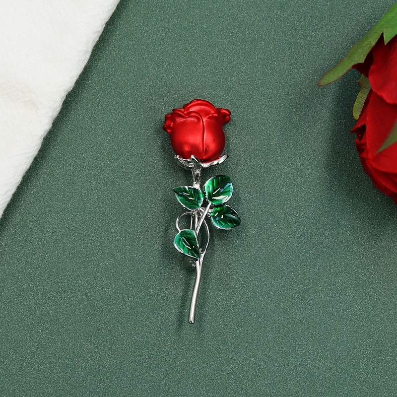 The Little Prince's Red Rose Brooch Chest Flower