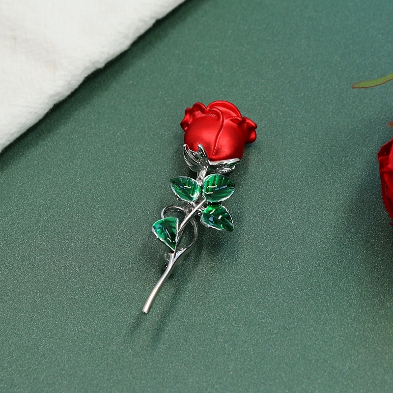 The Little Prince's Red Rose Brooch Chest Flower