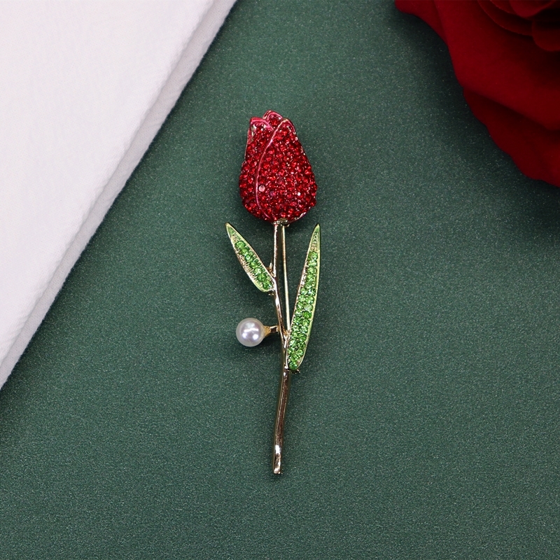 The Little Prince's Red Rose Brooch Chest Flower