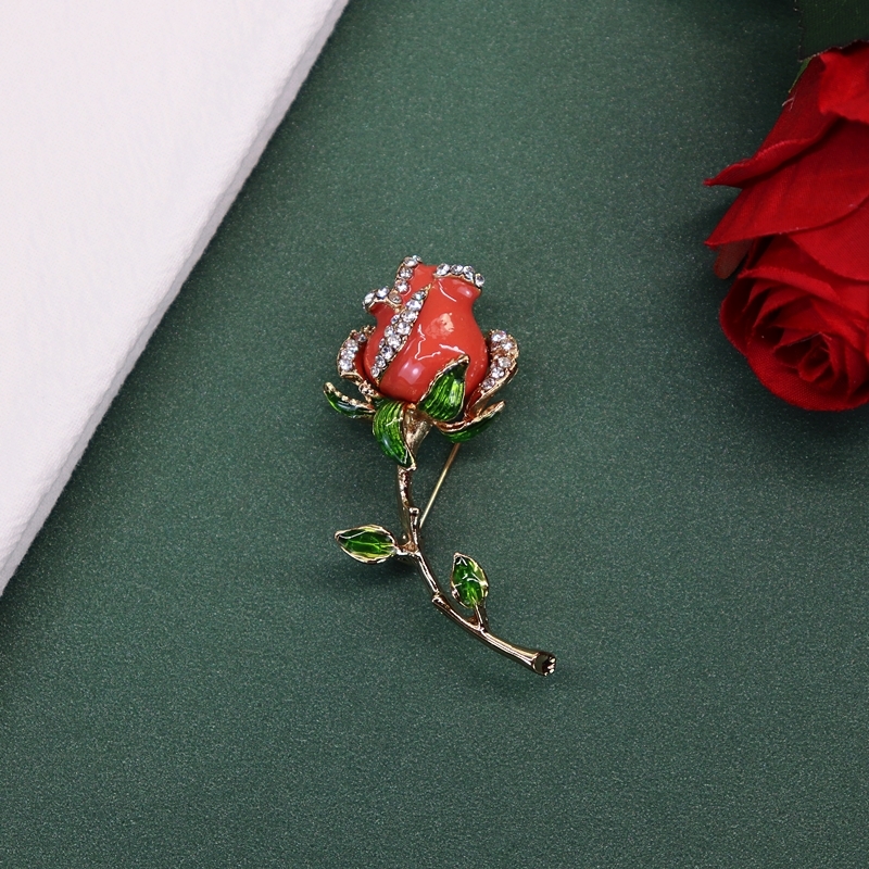 The Little Prince's Red Rose Brooch Chest Flower