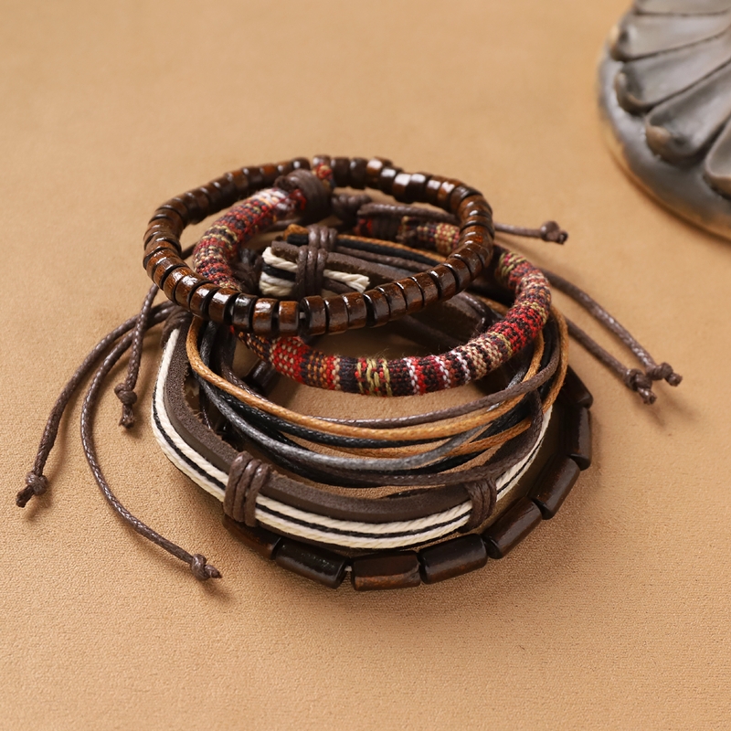 Unique Bohemian style hand woven multi-layer bracelet