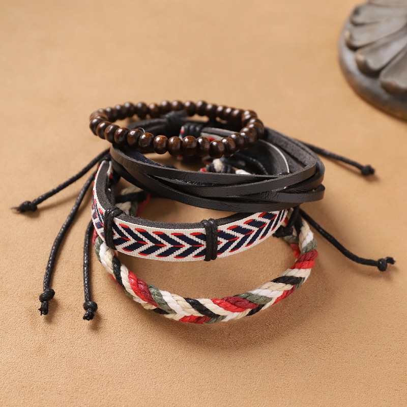 Unique Bohemian style hand woven multi-layer bracelet