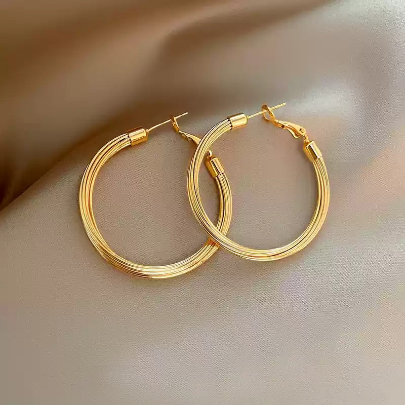 Fashionable European and American style large circle earrings