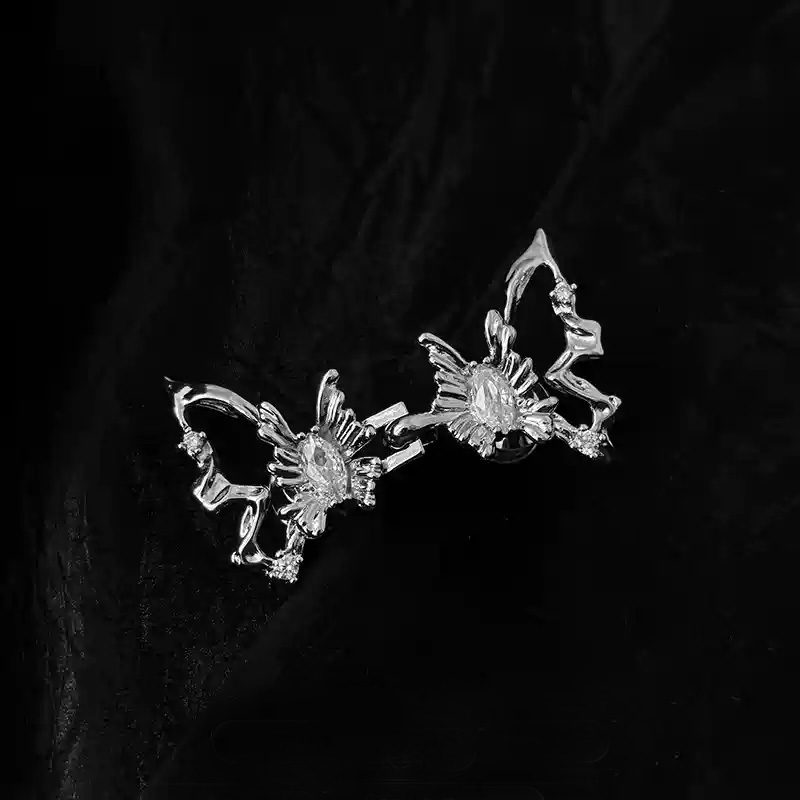 Zircon Butterfly Waist Buckle/Pair