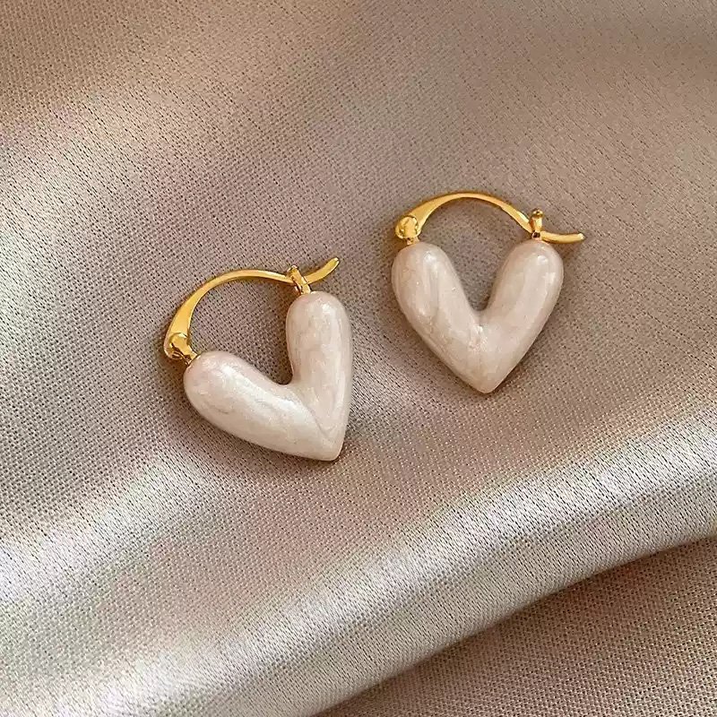 Love Drop Glazed Earrings/Super Whitening