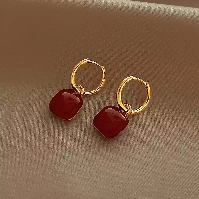 Red earrings