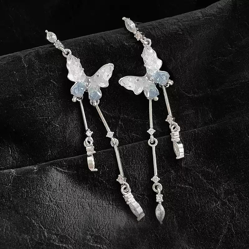 Butterfly tassel earrings