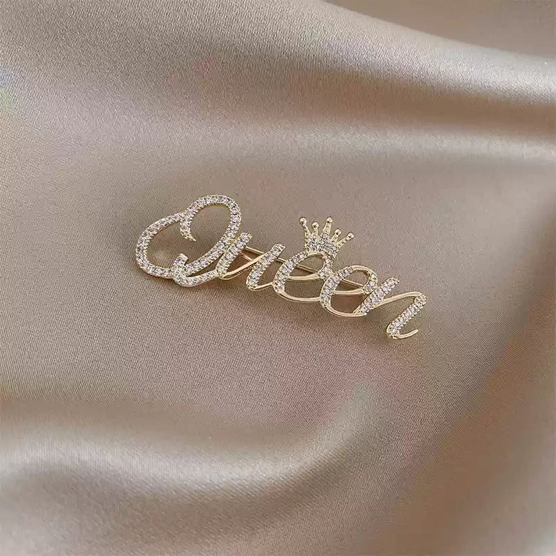 Queen of Letters brooch