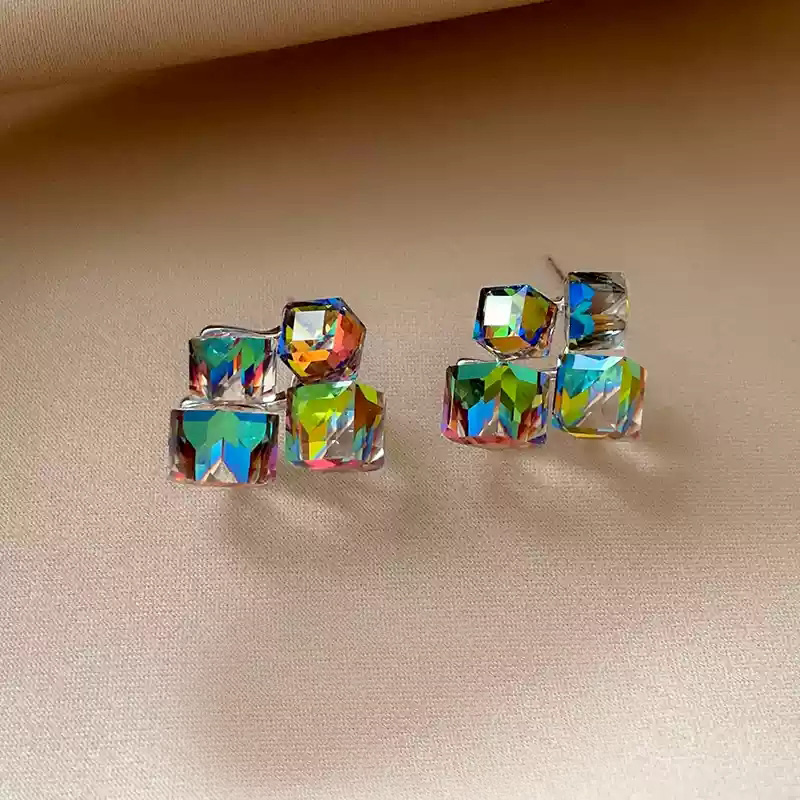 Colorful crystal earrings~