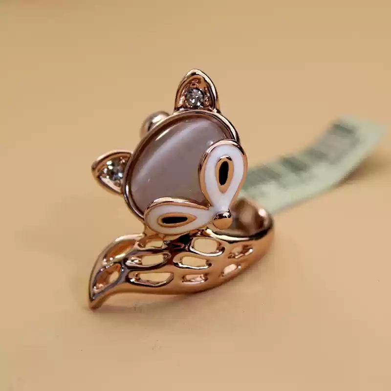 Rose gold white cat eye stone No.16 100248.28