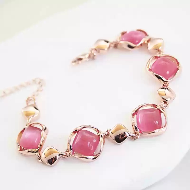 Hollow out rose pink bracelet 109148.2.56