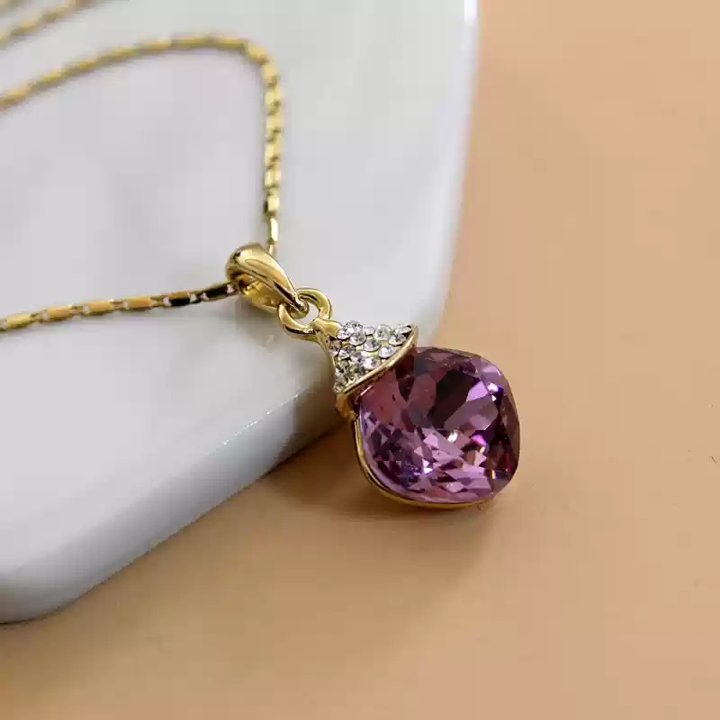 Violet Crystal Necklace