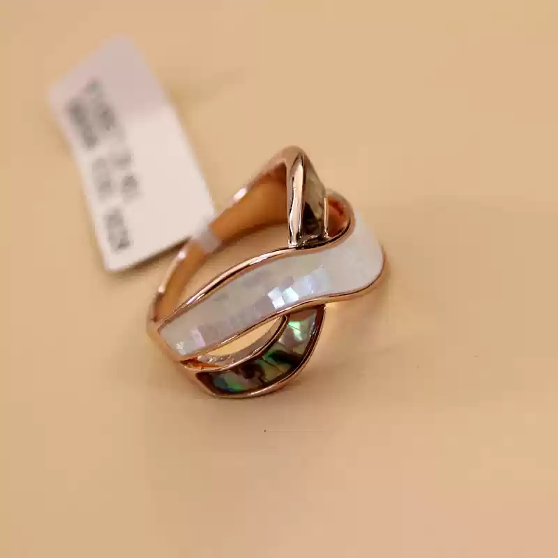 Cross ring size 16 rose gold