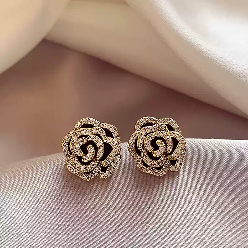 Camellia earrings