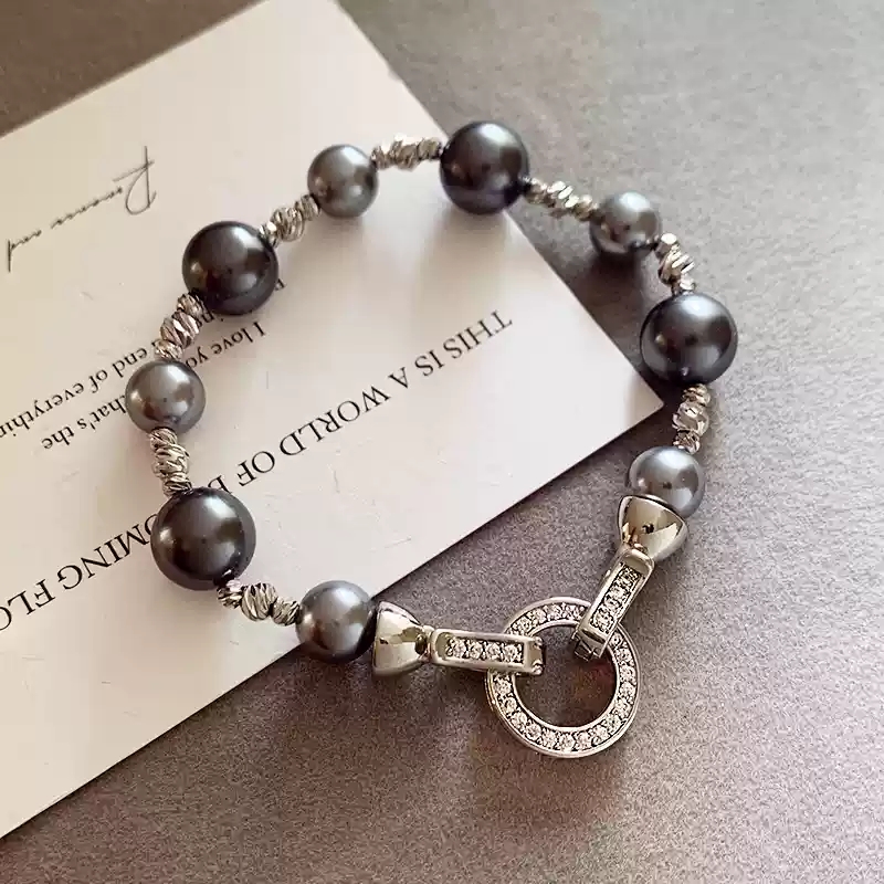 Premium Grey Pearl Bracelet