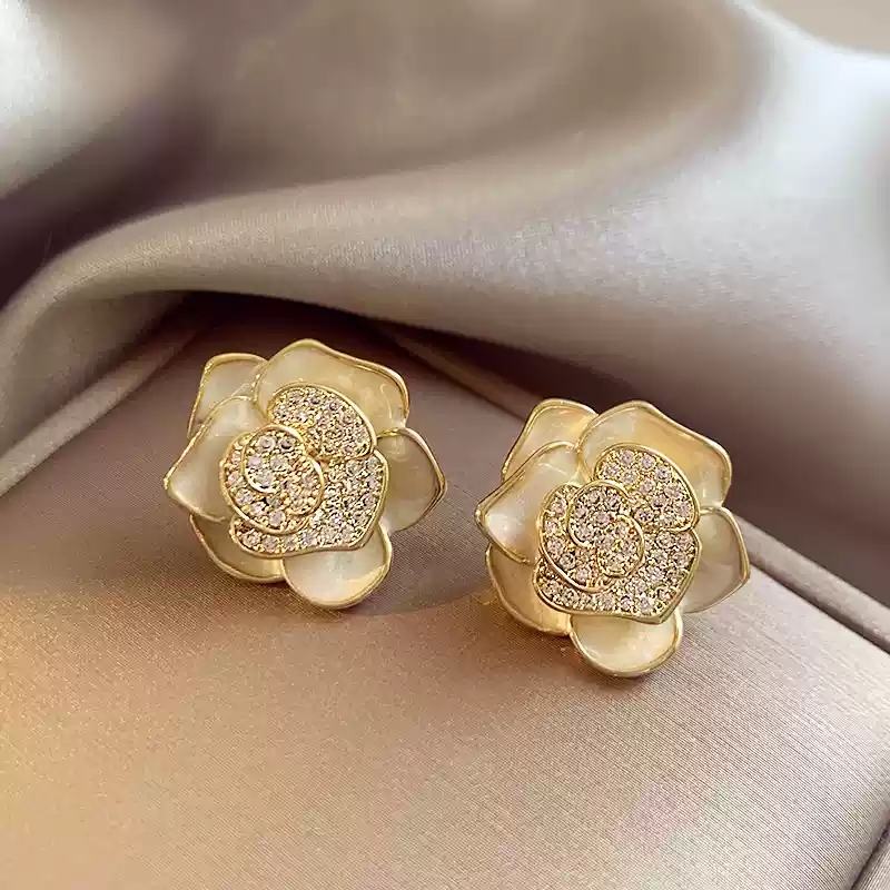 Camellia earrings