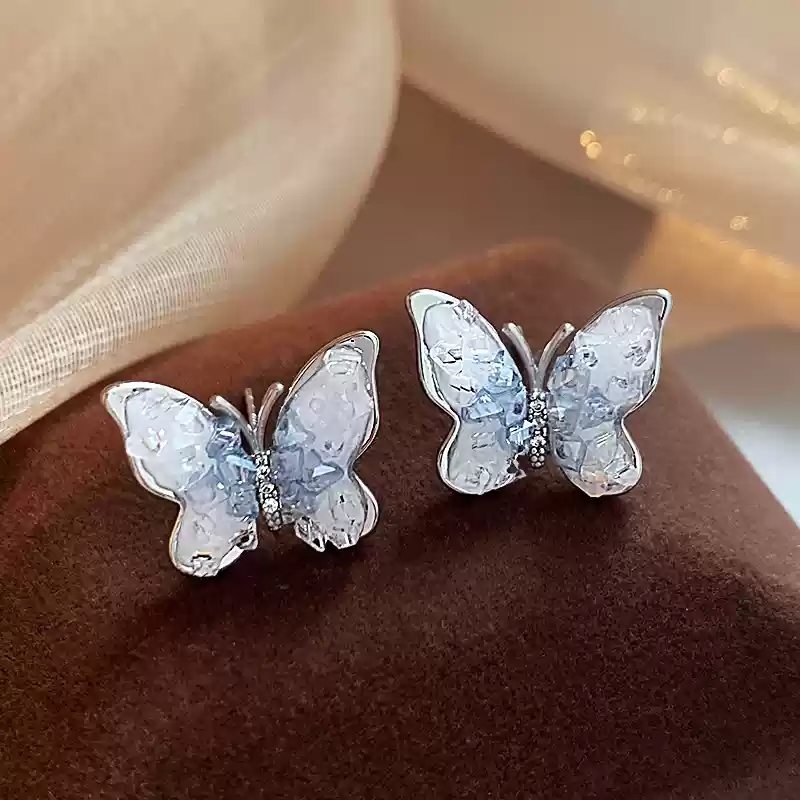 Crystal butterfly earrings