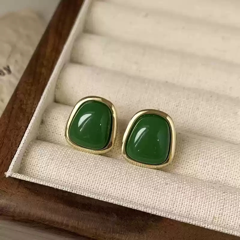 (Green) Geometric Earrings