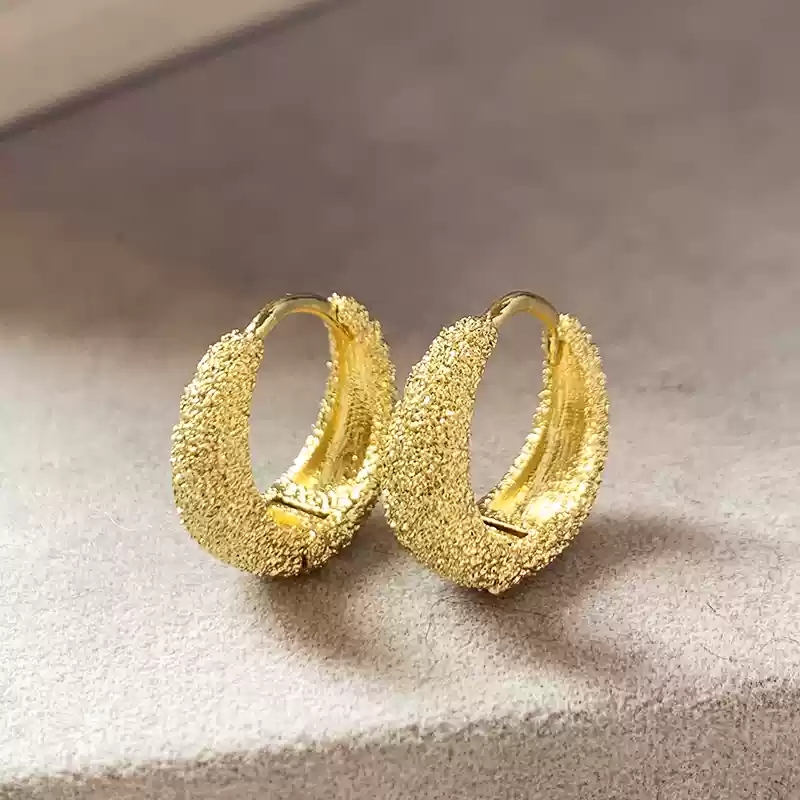 Matte ring earrings