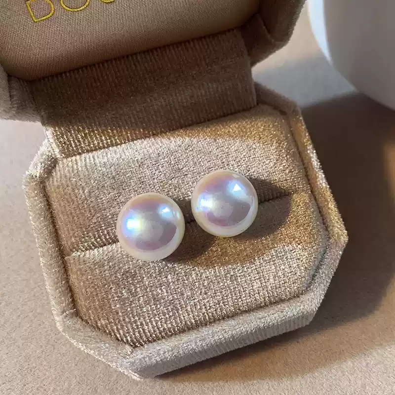 14mm mermaid pink light flat pearl gift box with anti-oxidation properties