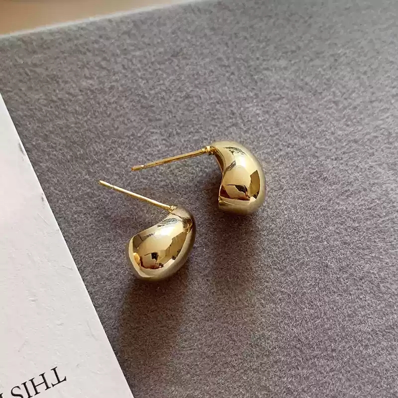 Golden Bean Ear Nails