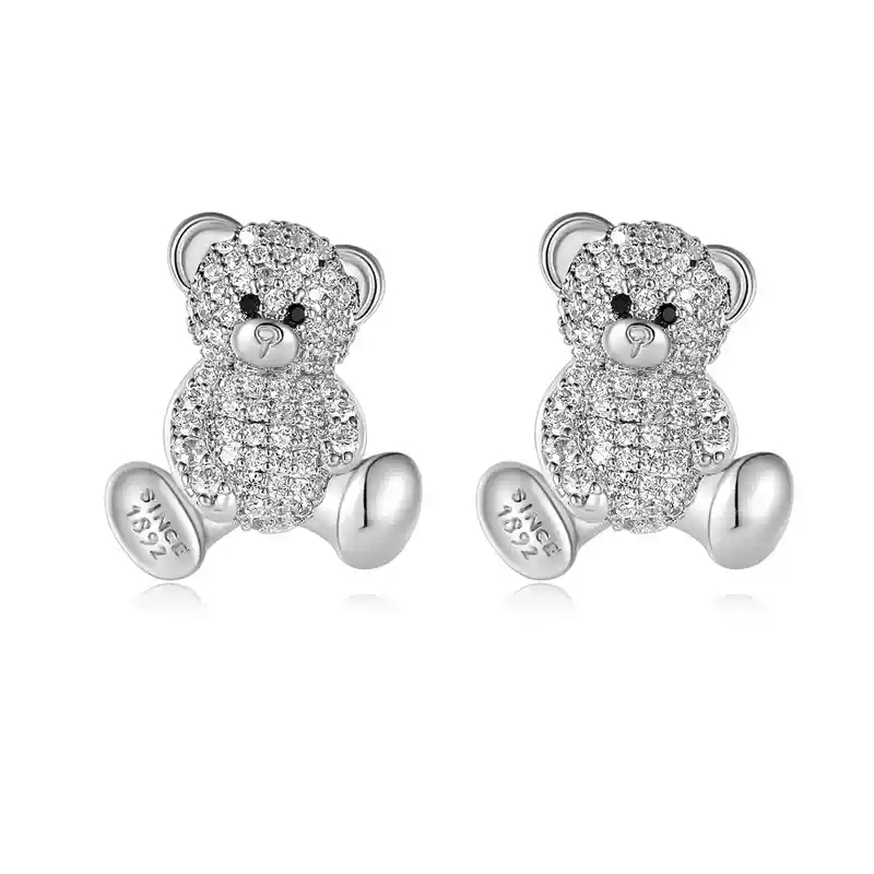 Little bear earrings (silver)