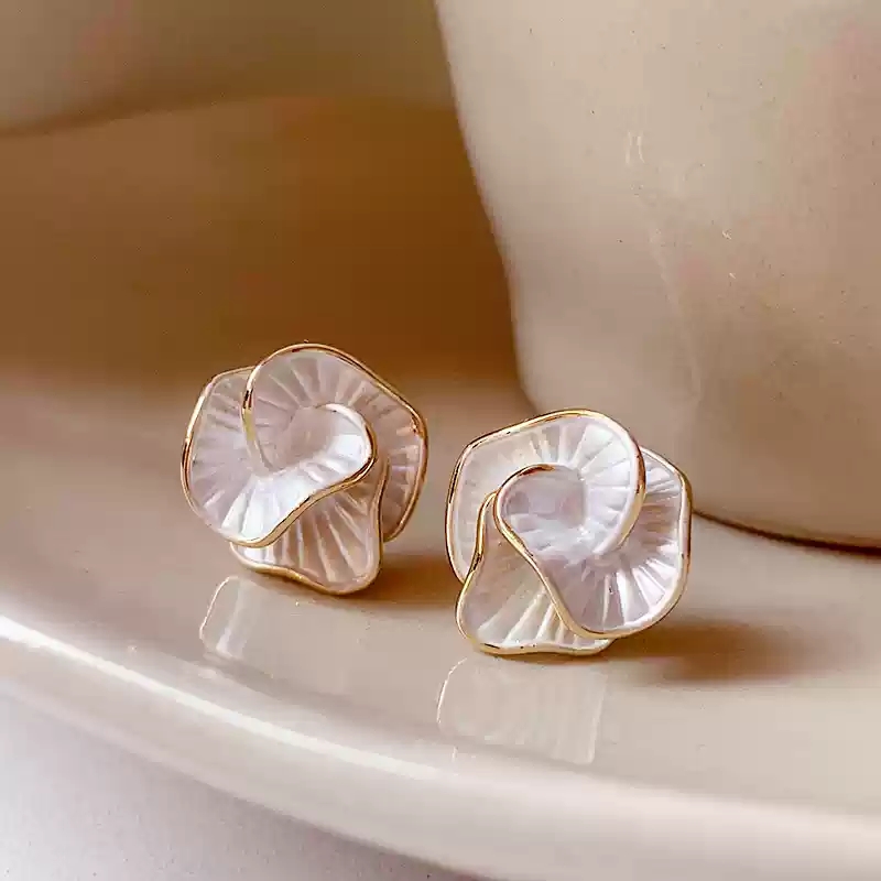 Camellia earrings