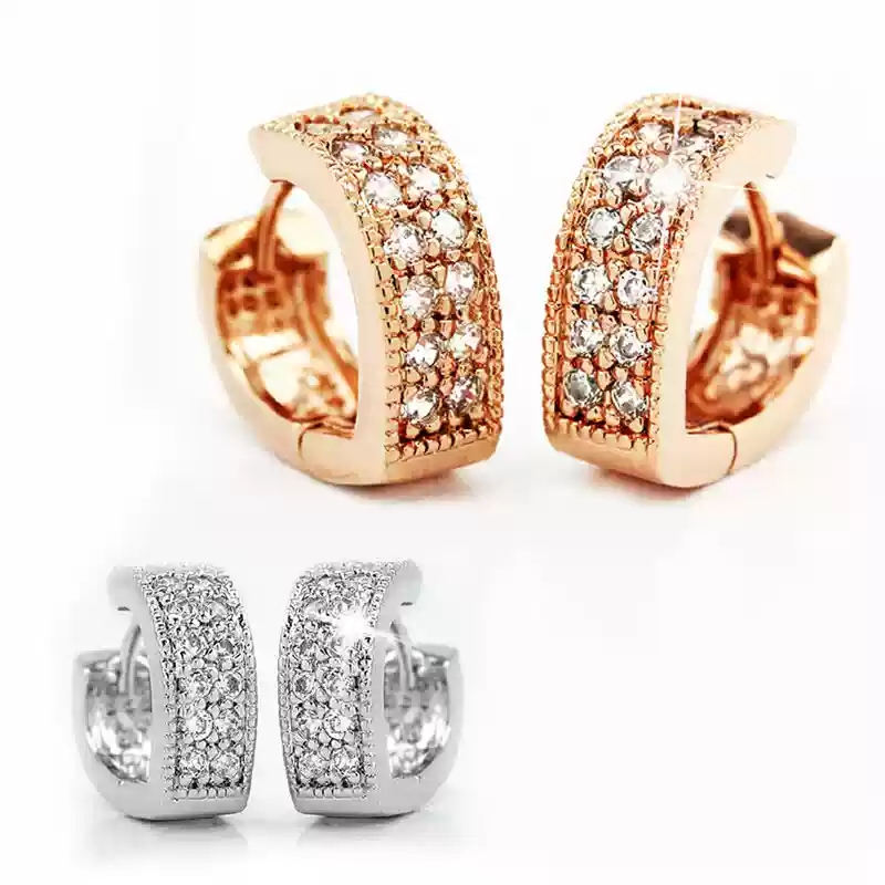 White gold earrings