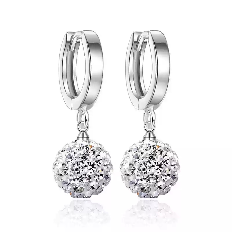 Treasure Blue Full Diamond Earrings