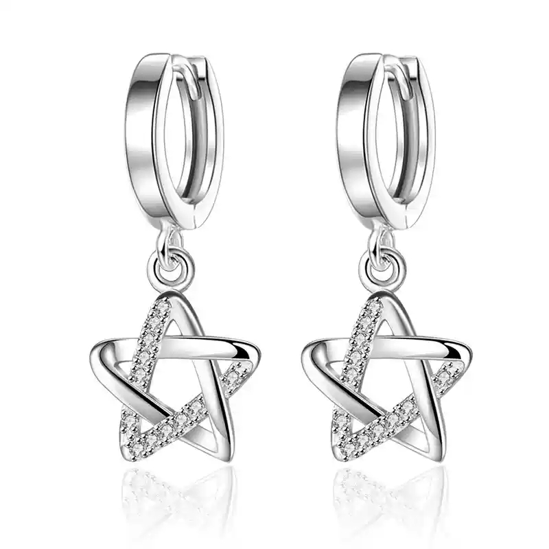 Golden Star Earrings (S925 Silver)