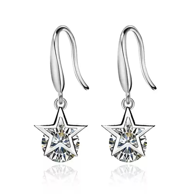 Light Brown Starlight Earrings (S925 Silver)