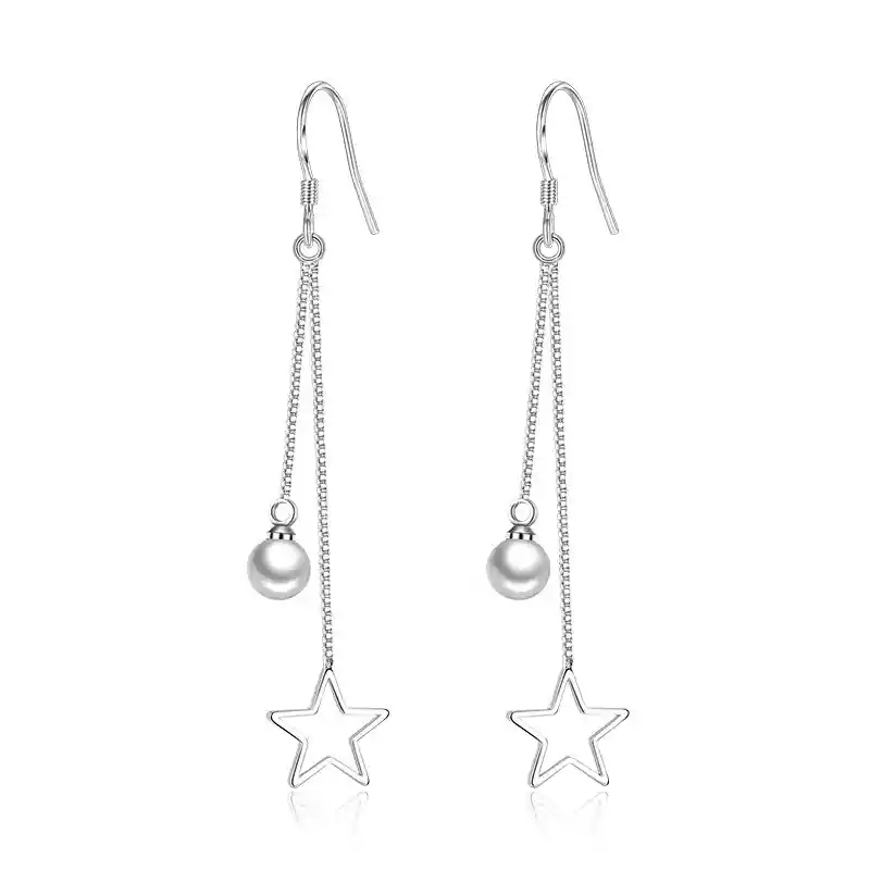 Transparent Beixing Earrings (S925 Silver)