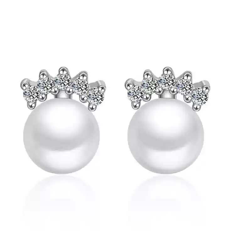 Imitation pearls (pair) with ear plugs