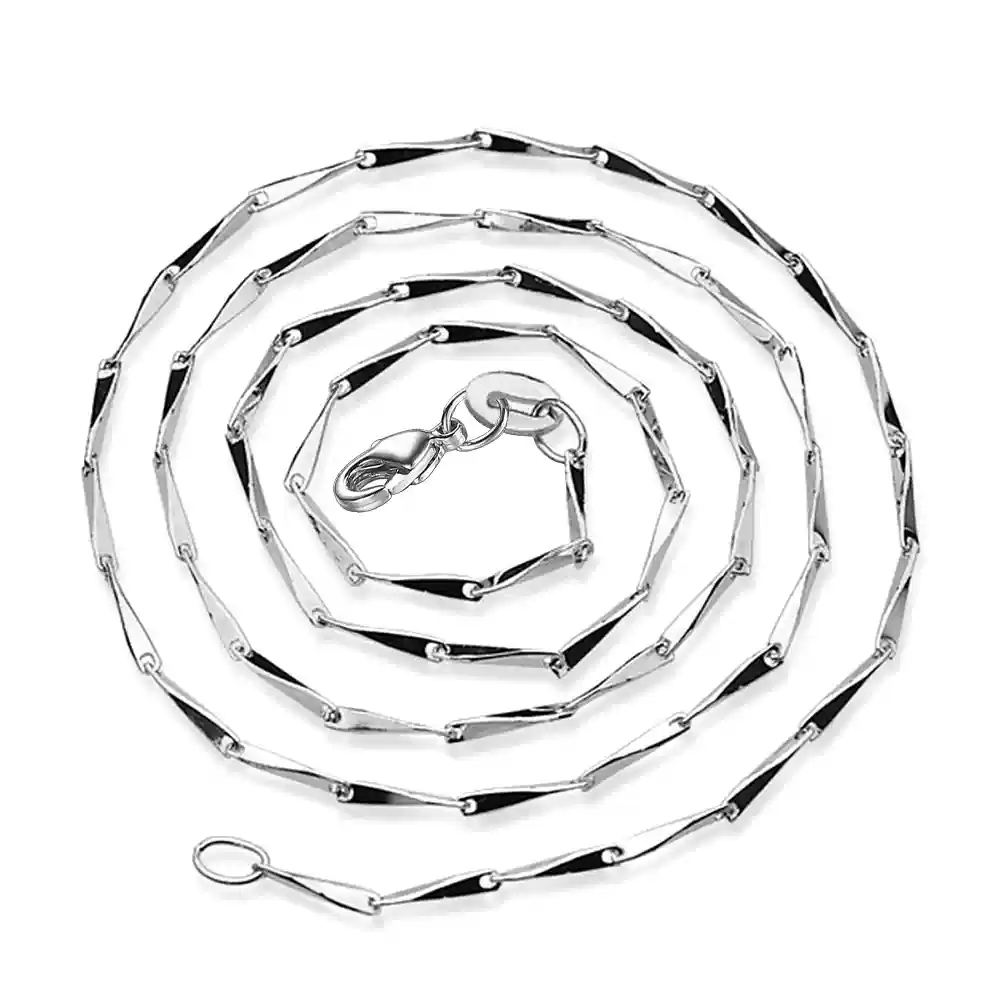 45cm sunflower seed chain (silver plated)