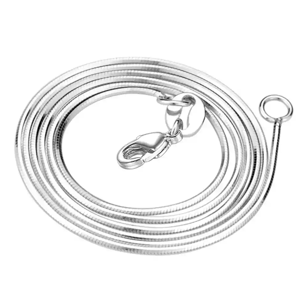 45cm snake bone chain (silver plated)