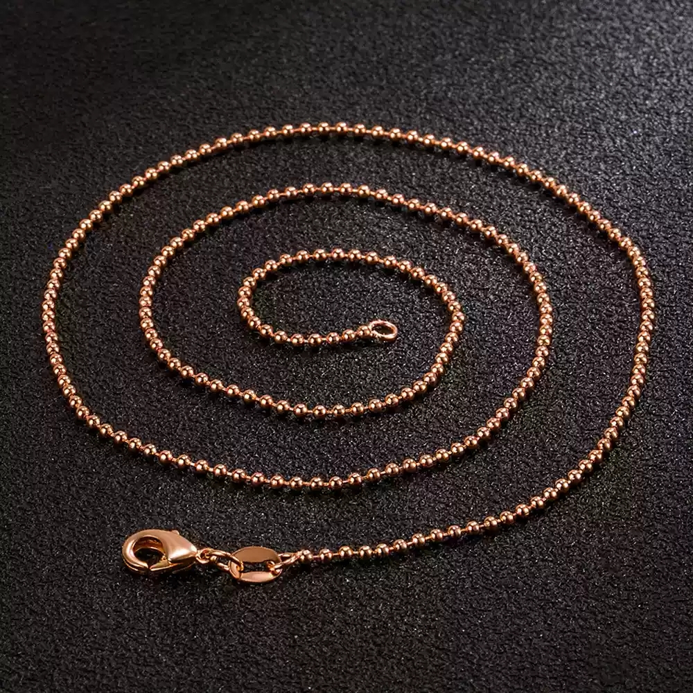 45cm round bead chain (rose gold)