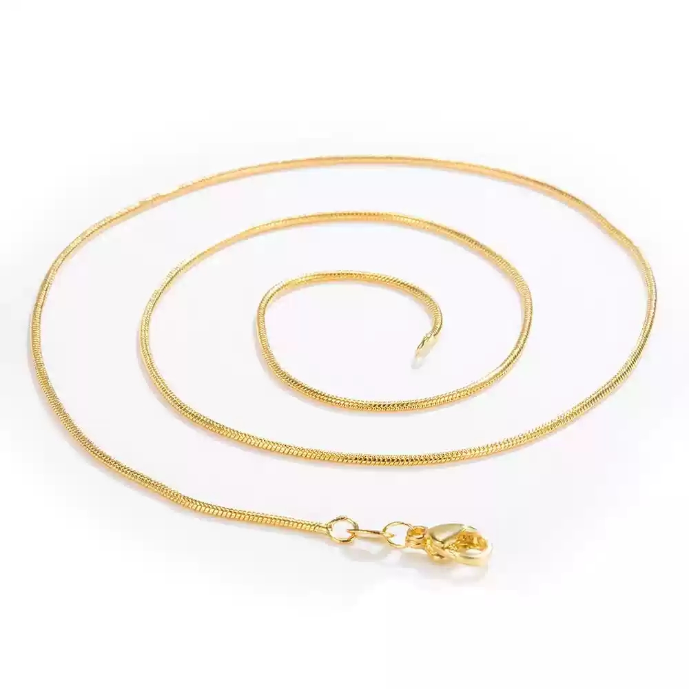 Black 45cm snake bone chain gold