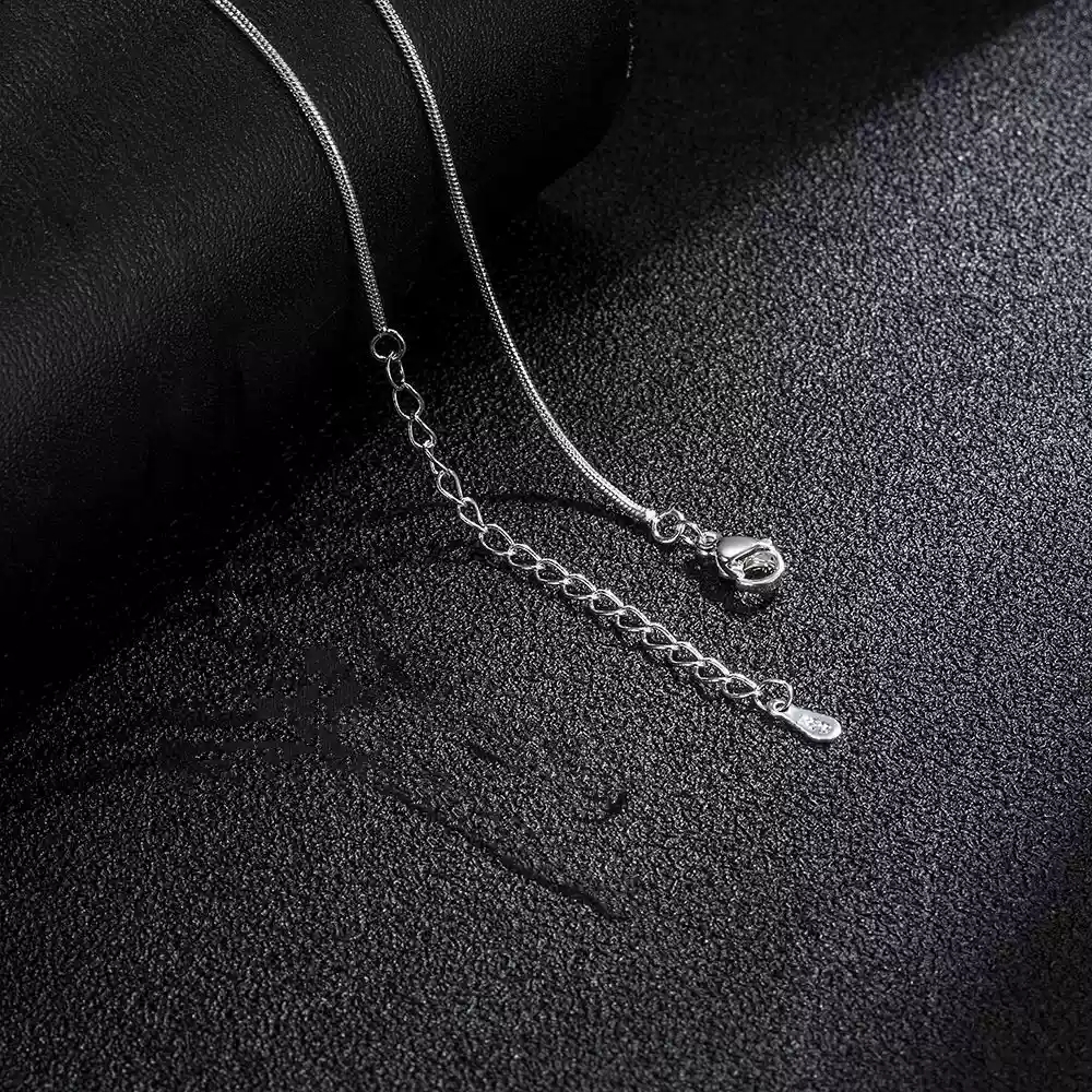 Khaki 40+5 snake bone chain silver plated