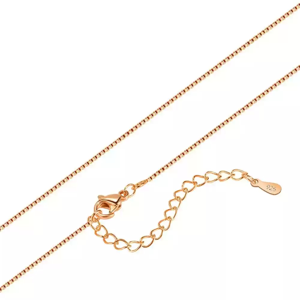 Green 40+5 box chain rose gold