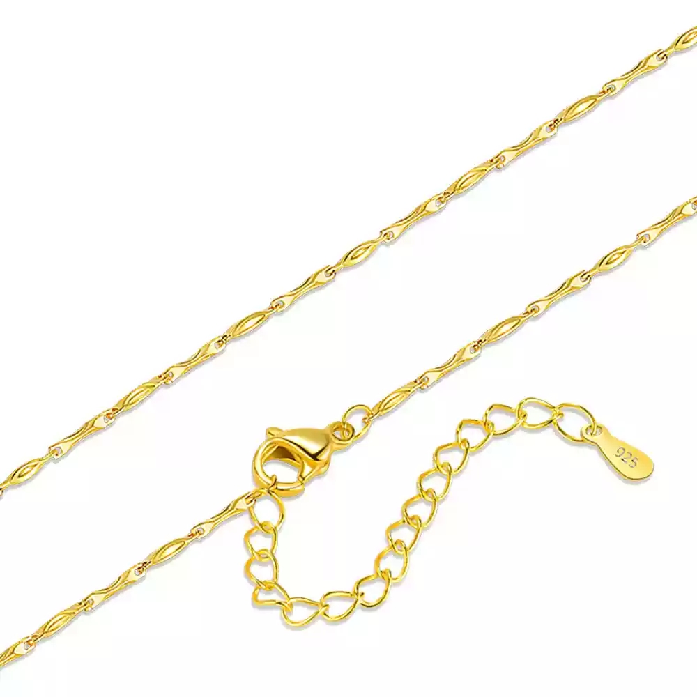 Navy blue 40+5 gold ingot chain