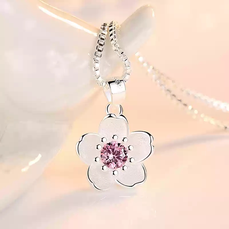 Treasure blue cherry blossom pendant (without chain)