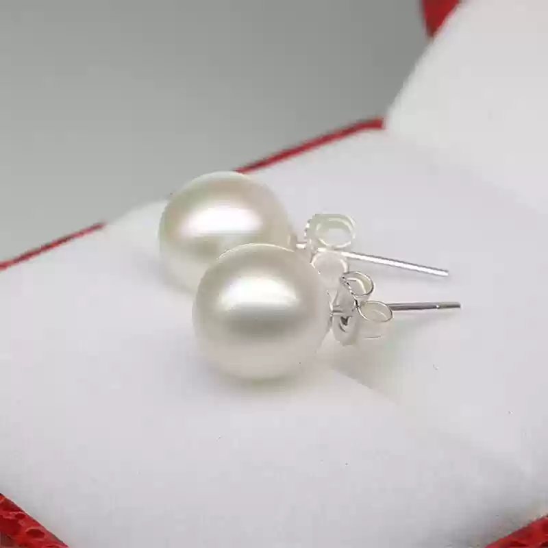 Pearl earrings 6mm (S925 steel stamp)